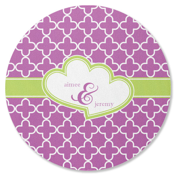 Custom Clover Round Rubber Backed Coaster (Personalized)