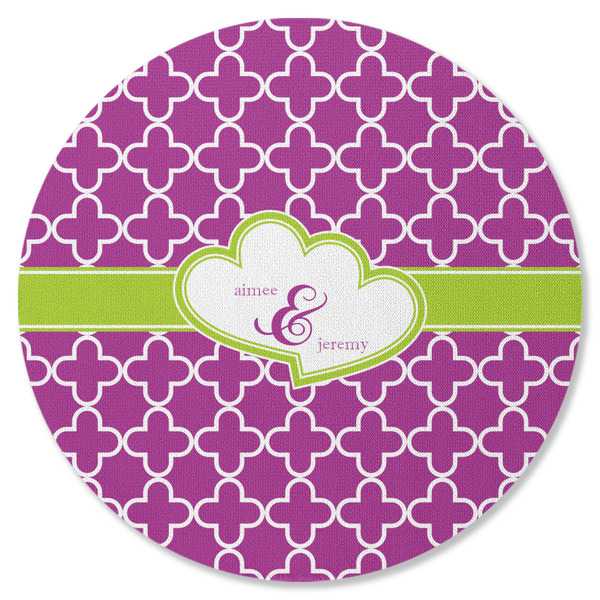 Custom Clover Round Rubber Backed Coaster (Personalized)