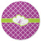 Clover Round Rubber Backed Coaster (Personalized)