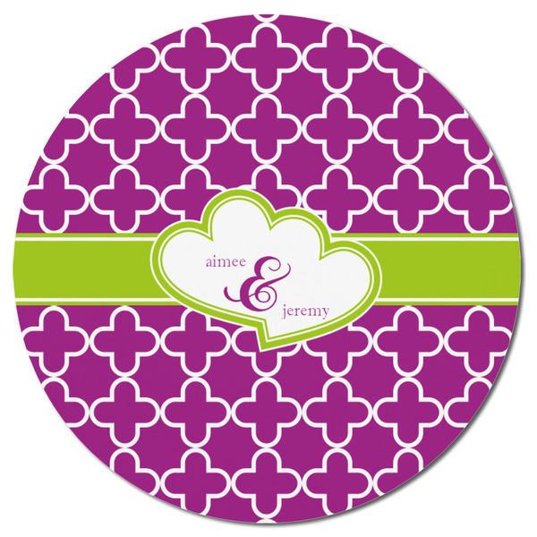 Clover Round Fridge Magnet - FRONT