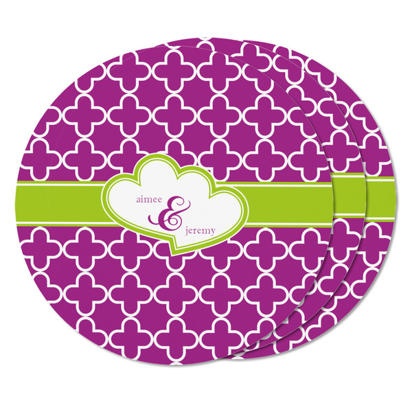 Clover Round Fridge Magnet - THREE
