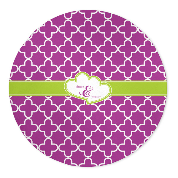 Custom Clover 5' Round Indoor Area Rug (Personalized)