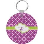 Clover Round Plastic Keychain (Personalized)