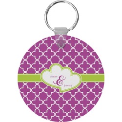 Clover Round Plastic Keychain (Personalized)