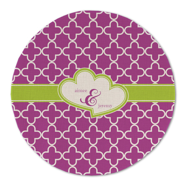 Custom Clover Round Linen Placemat (Personalized)