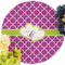 Clover Round Linen Placemats - Front (w flowers)