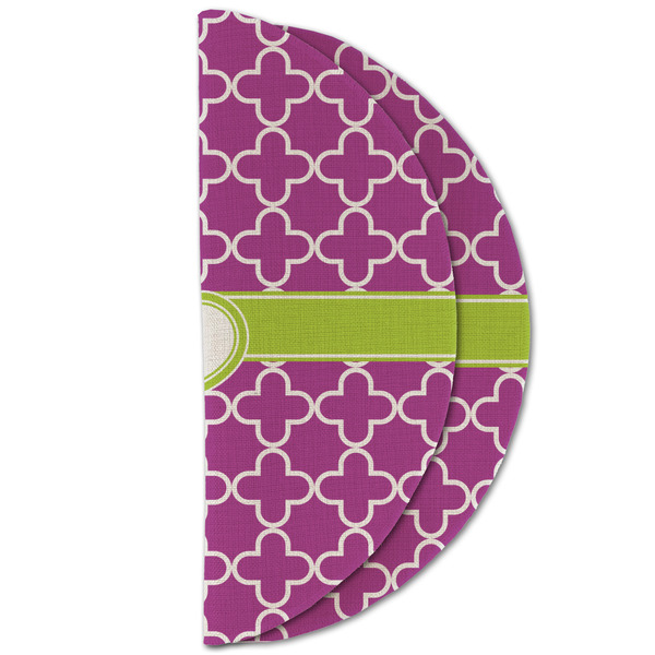 Clover Round Linen Placemats - HALF FOLDED (double sided)