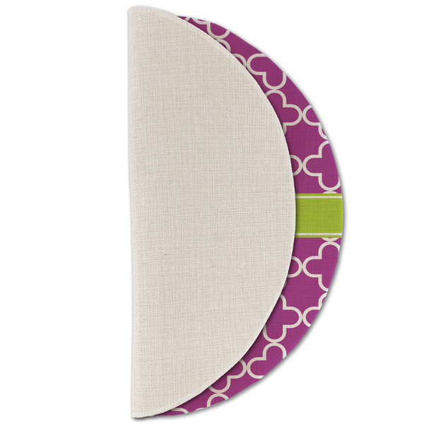 Clover Round Linen Placemats - HALF FOLDED (single sided)