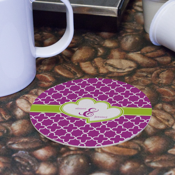 Clover Round Paper Coaster - Front