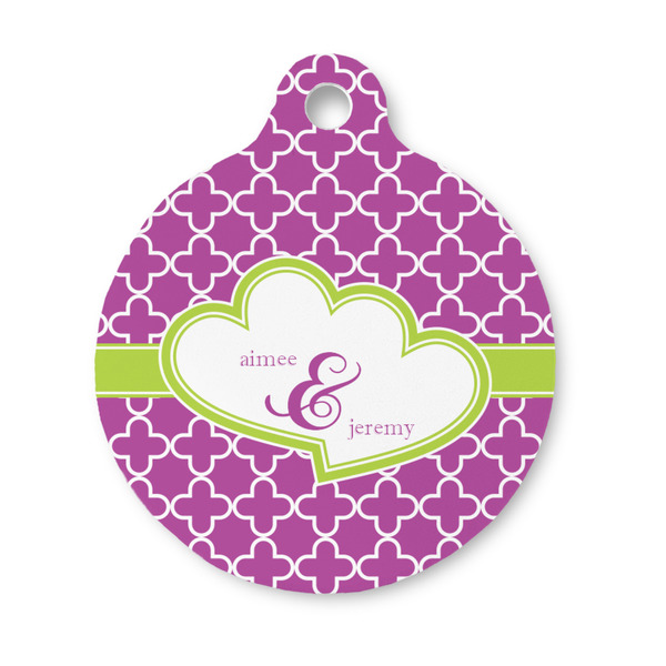 Custom Clover Round Pet ID Tag - Small (Personalized)