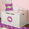 Clover Round Wall Decal on Toy Chest