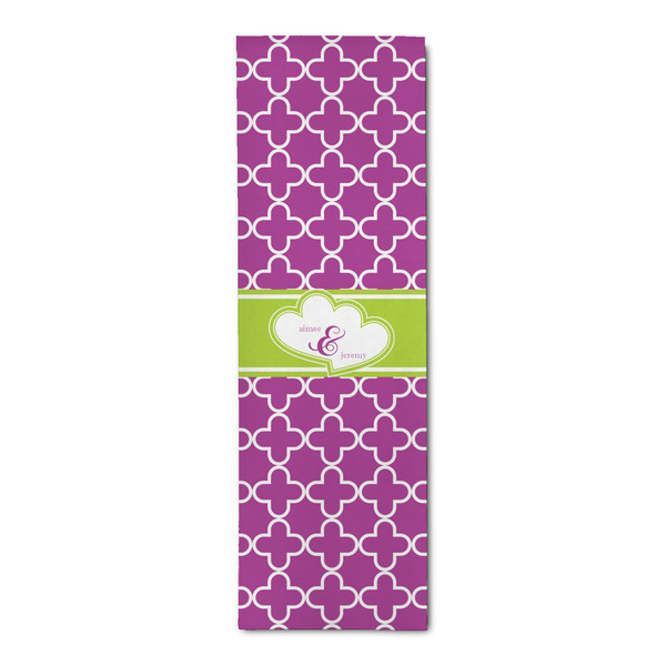 Custom Clover Runner Rug - 2.5'x8' w/ Couple's Names