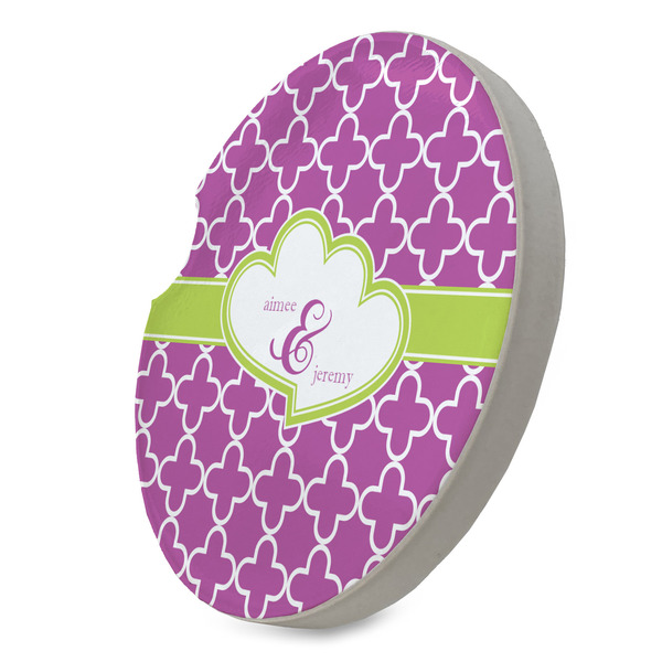 Clover Sandstone Car Coaster - STANDING ANGLE