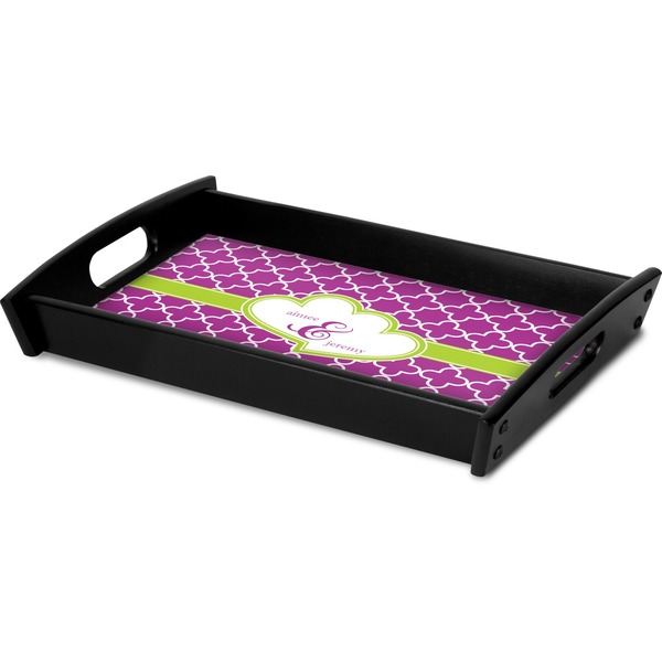 Clover Serving Tray Black - Corner