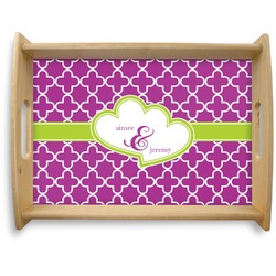 Clover Natural Wooden Tray - Large (Personalized)