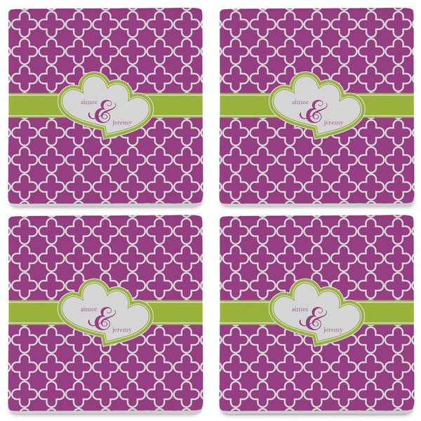 Clover Set of 4 Sandstone Coasters - See All 4 View