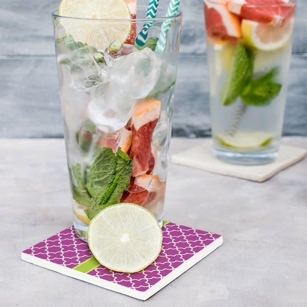 Clover Set of 4 Stone Coasters - In Context View