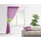 Clover Sheer Curtain With Window and Rod - in Room Matching Pillow