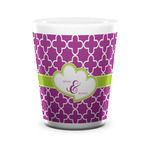 Clover Ceramic Shot Glass - 1.5 oz - White - Single (Personalized)