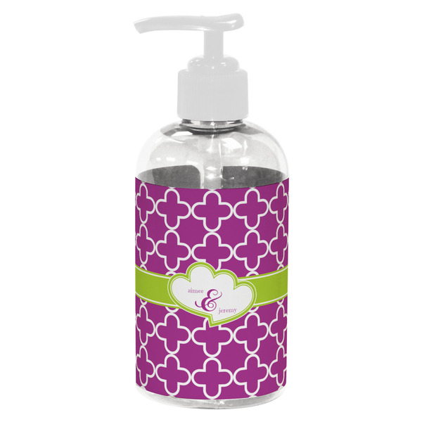 Custom Clover Plastic Soap / Lotion Dispenser (8 oz - Small - White) (Personalized)