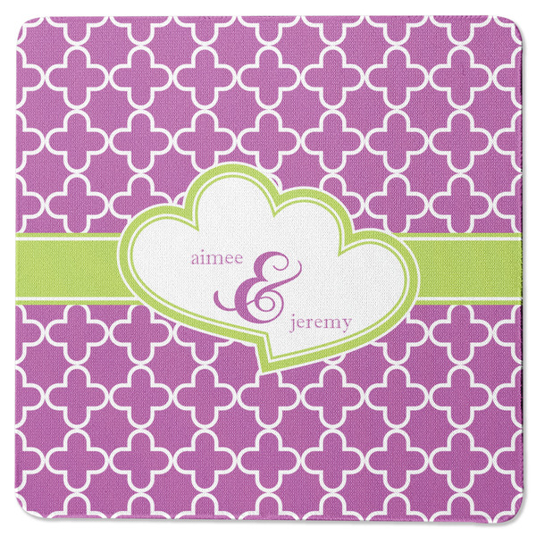 Custom Clover Square Rubber Backed Coaster (Personalized)