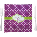 Clover Glass Square Lunch / Dinner Plate 9.5" (Personalized)