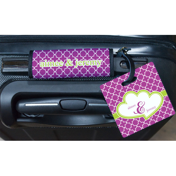 Clover Square Luggage Tag & Handle Wrap - In Context