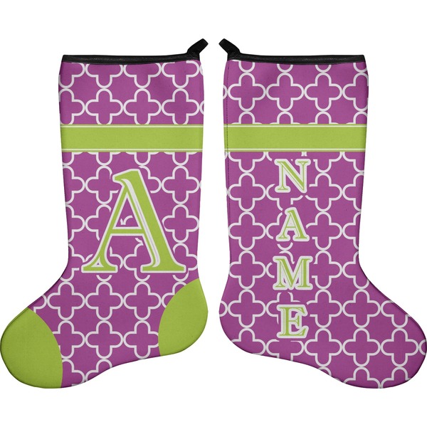 Custom Clover Holiday Stocking - Double-Sided - Neoprene (Personalized)