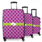 Clover 3 Piece Luggage Set - 20" Carry On, 24" Medium Checked, 28" Large Checked (Personalized)