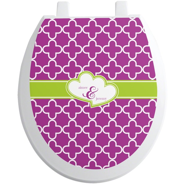 Custom Clover Toilet Seat Decal - Round (Personalized)
