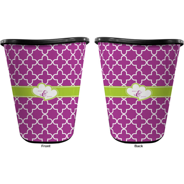 Clover Trash Can Black - Front and Back - Apvl