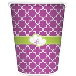 Clover Waste Basket - Single Sided (White) (Personalized)