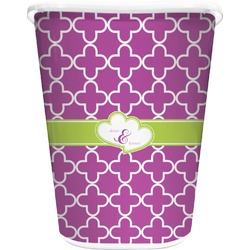 Clover Waste Basket - Double Sided (White) (Personalized)