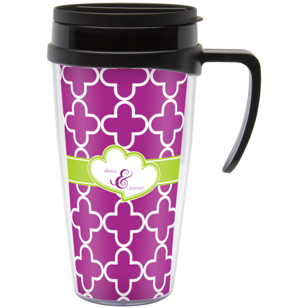 Custom Clover Acrylic Travel Mug with Handle (Personalized)