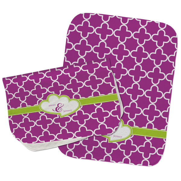Clover Two Rectangle Burp Cloths - Open & Folded