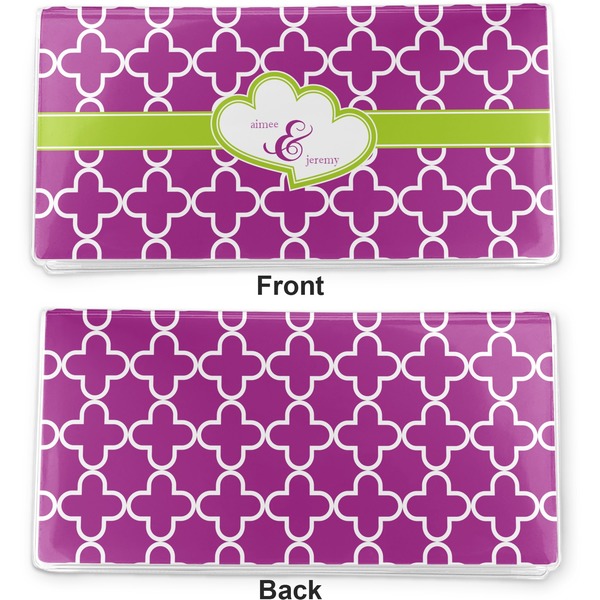 Clover Vinyl Check Book Cover - Front and Back