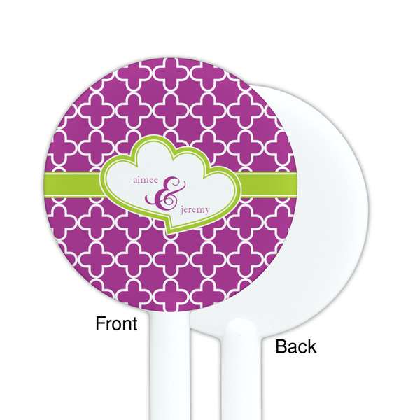 Clover White Plastic 5.5" Stir Stick - Single Sided - Round - Front & Back