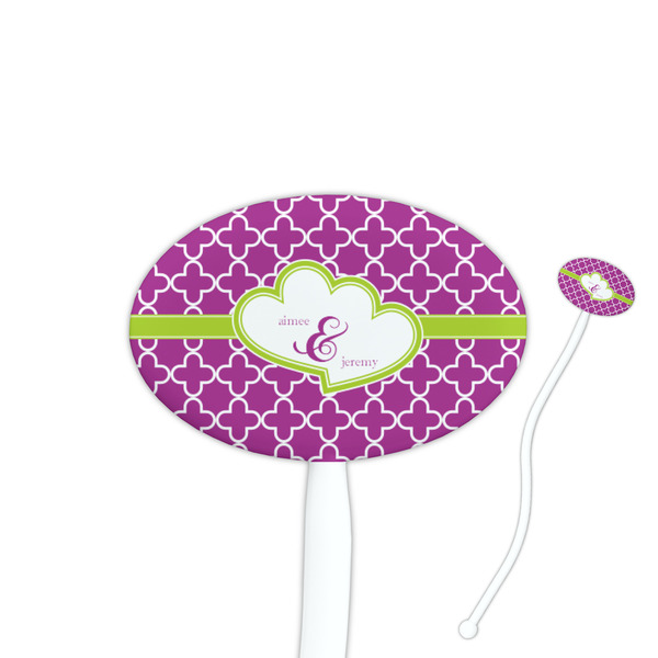 Custom Clover Oval Plastic Stir Sticks (Personalized)