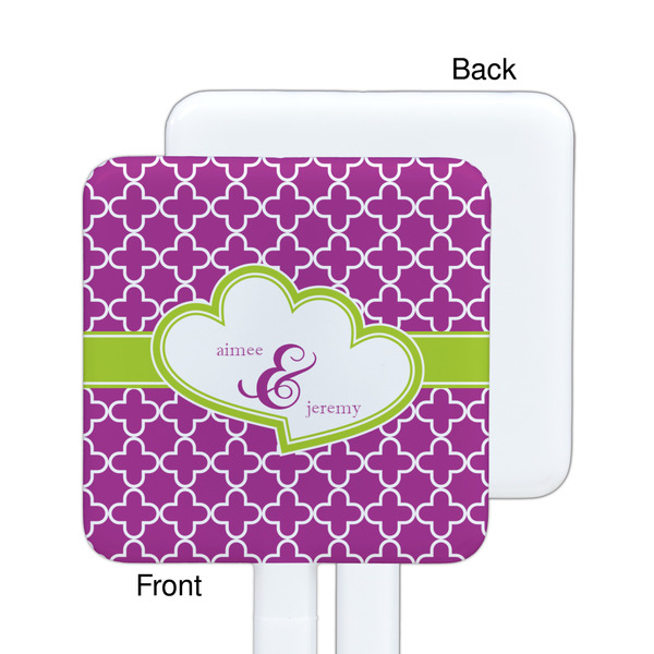 Clover White Plastic Stir Stick - Single Sided - Square - Approval