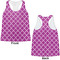 Clover Womens Racerback Tank Tops - Medium - Front and Back