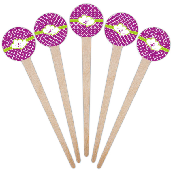 Clover Wooden 4" Food Pick - Round - Fan View