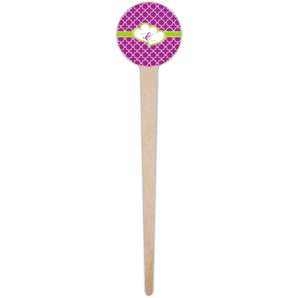 Clover Wooden 4" Food Pick - Round - Single Pick