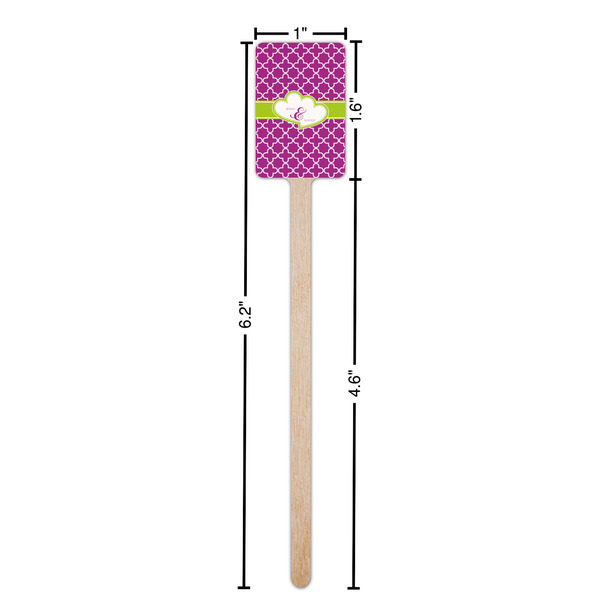 Clover Wooden 6.25" Stir Stick - Rectangular - Dimensions