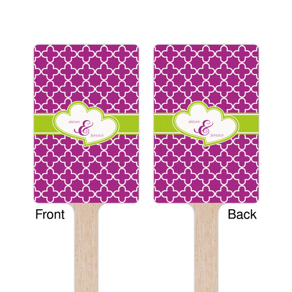 Clover Wooden 6.25" Stir Stick - Rectangular - Double Sided - Front & Back