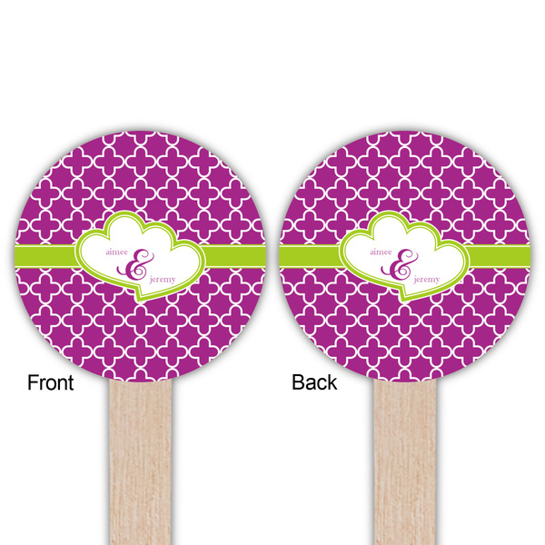 Clover Wooden 6" Food Pick - Round - Double Sided - Front & Back