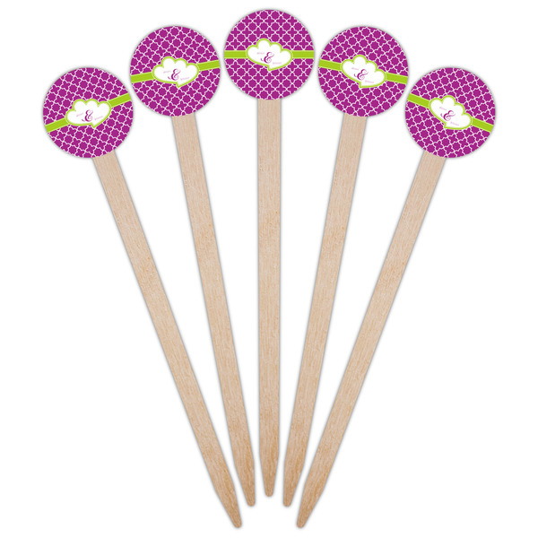 Clover Wooden 6" Food Pick - Round - Fan View