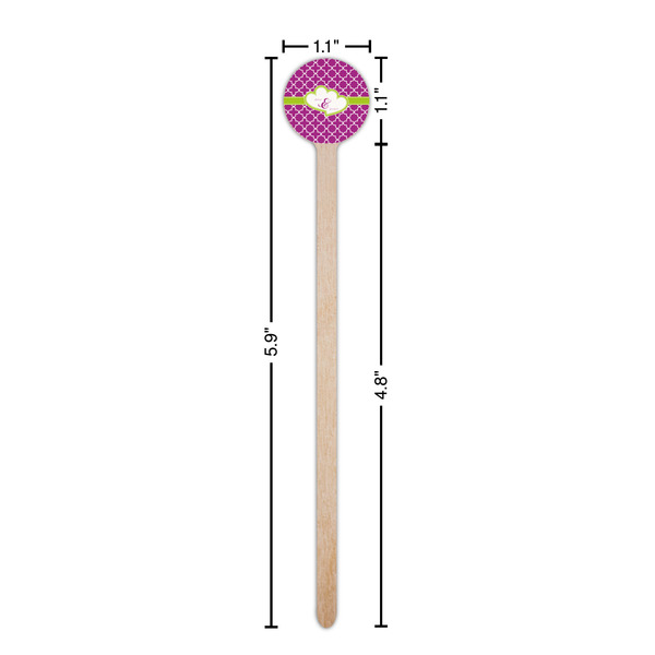 Clover Wooden 6" Stir Stick - Round - Dimensions