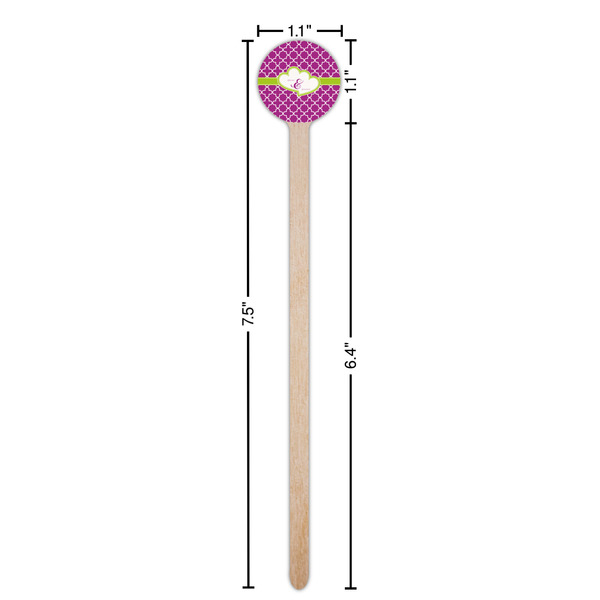 Clover Wooden 7.5" Stir Stick - Round - Dimensions