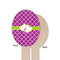 Clover Wooden Food Pick - Oval - Single Sided - Front & Back