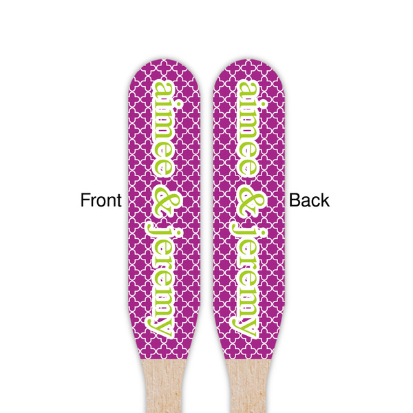 Clover Wooden Food Pick - Paddle - Double Sided - Front & Back